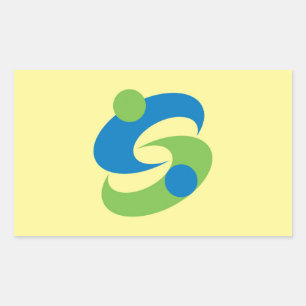 Sticker Rectangulaire Drapeau de la ville de Saga préfecture japonaise s