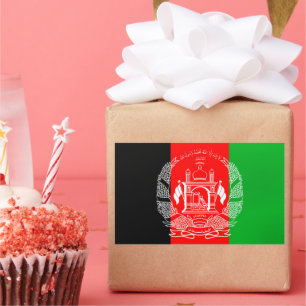 Sticker Rectangulaire Drapeau de l'Afghanistan