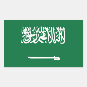 Sticker Rectangulaire Drapeau de l'Arabie saoudite