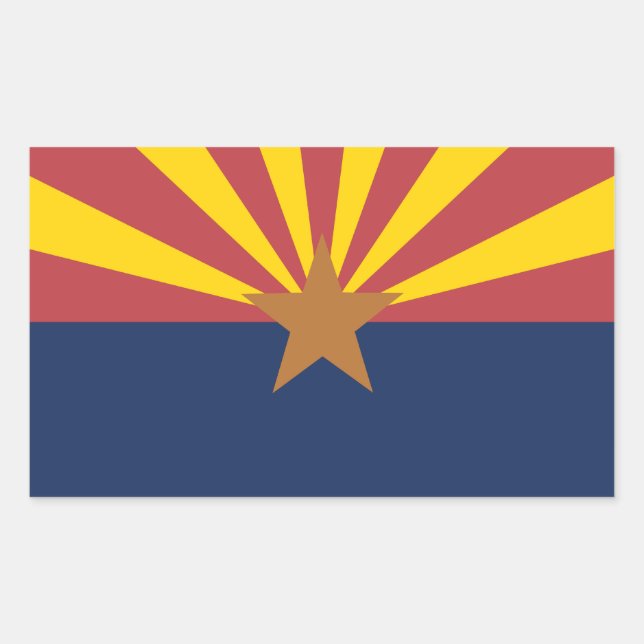 Sticker Rectangulaire Drapeau de l'Arizona (Devant)