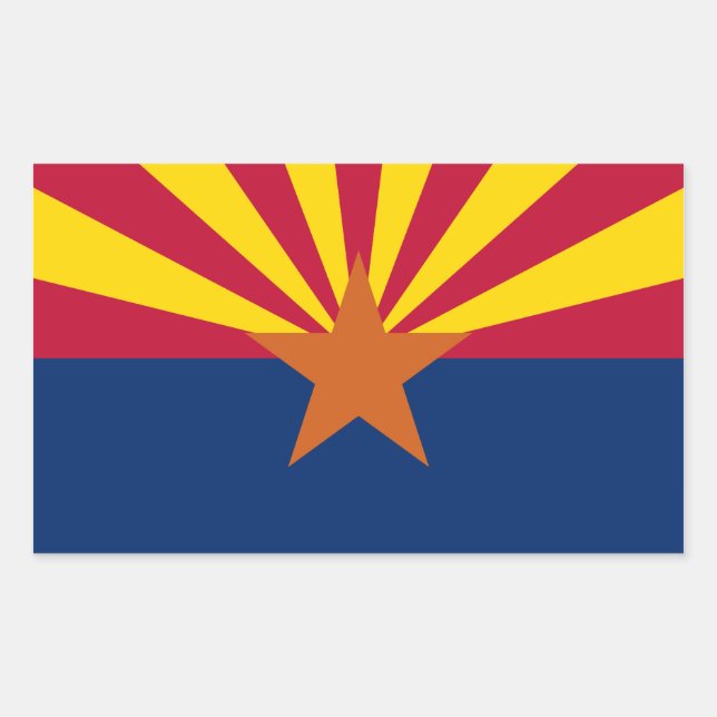 Sticker Rectangulaire Drapeau de l'Arizona (Devant)