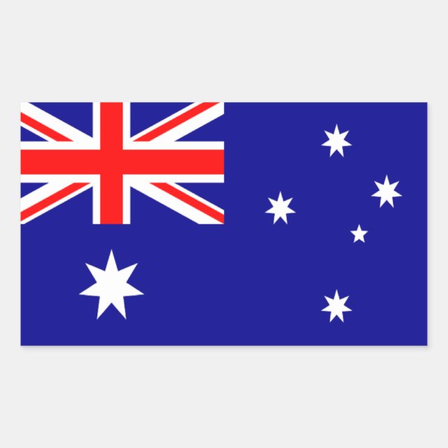 Sticker Rectangulaire Drapeau de l'Australie (Devant)