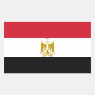 Sticker Rectangulaire Drapeau de l'autocollant égyptien