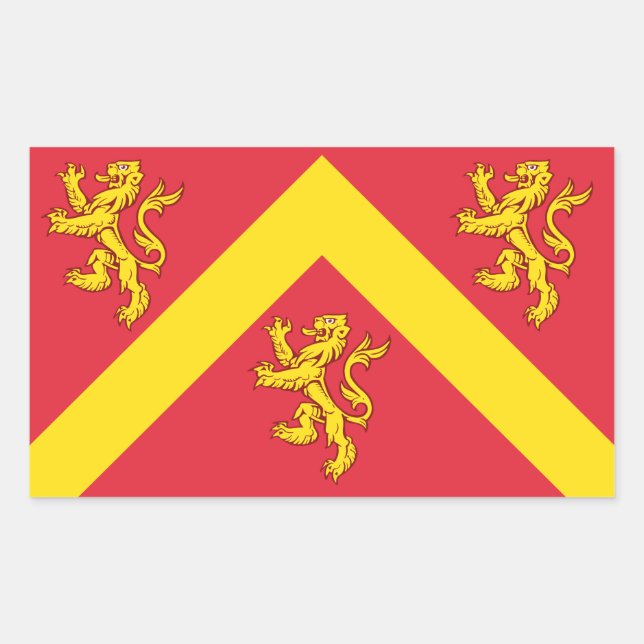 Sticker Rectangulaire Drapeau de l'autocollant rectangulaire Anglesey (Devant)