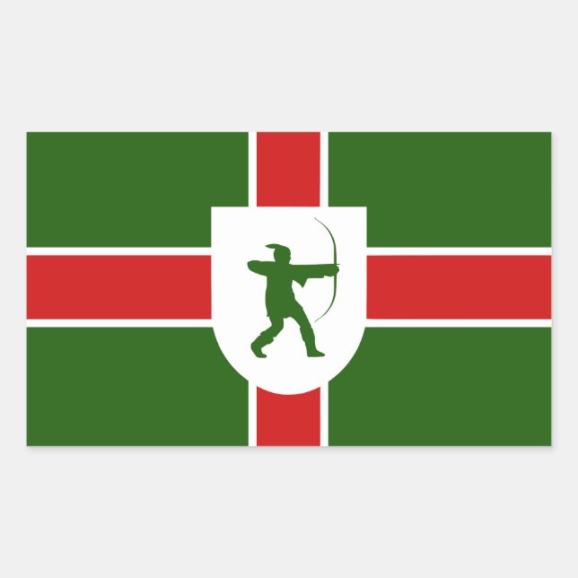 Sticker Rectangulaire Drapeau de l'autocollant rectangulaire Nottinghams (Devant)