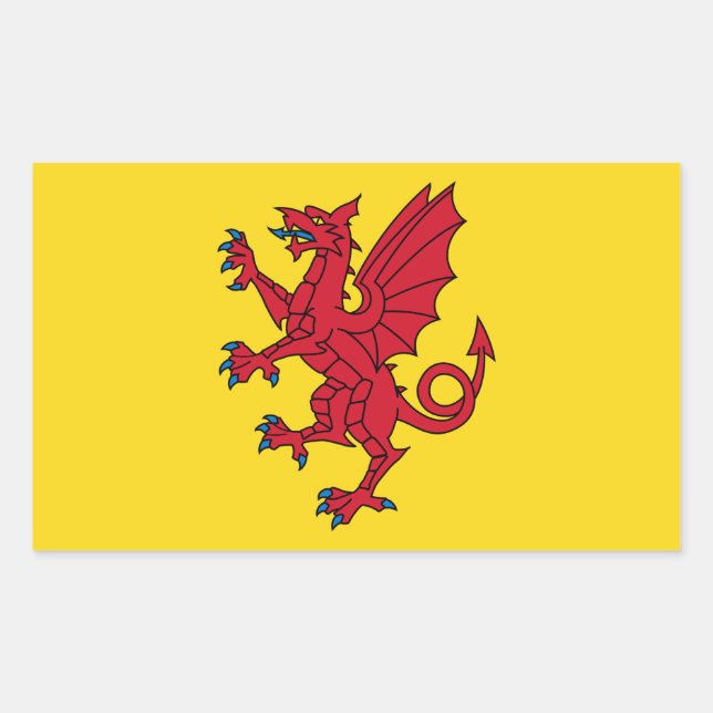 Sticker Rectangulaire Drapeau de l'autocollant rectangulaire Somerset (Devant)