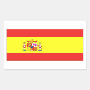 Sticker Rectangulaire Drapeau de l'Espagne