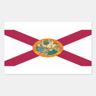 Sticker Rectangulaire Drapeau de l'État de Floride