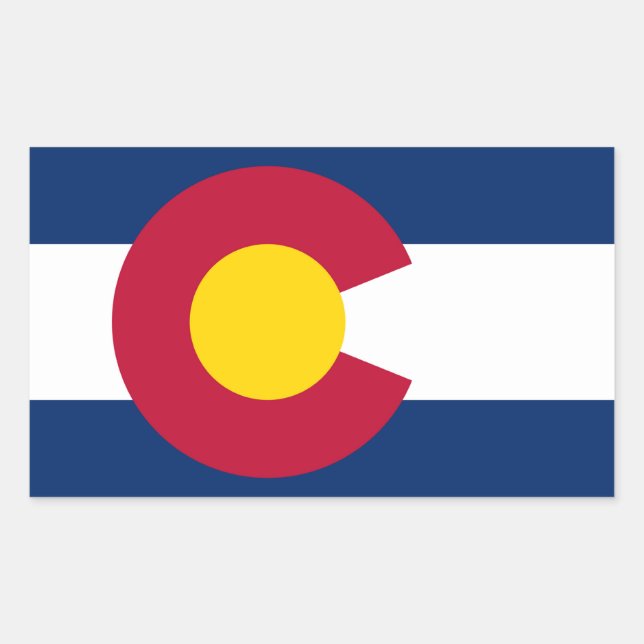 Sticker Rectangulaire Drapeau de l'État du Colorado (Devant)