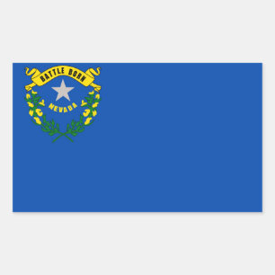 Sticker Rectangulaire Drapeau de l'État du Nevada