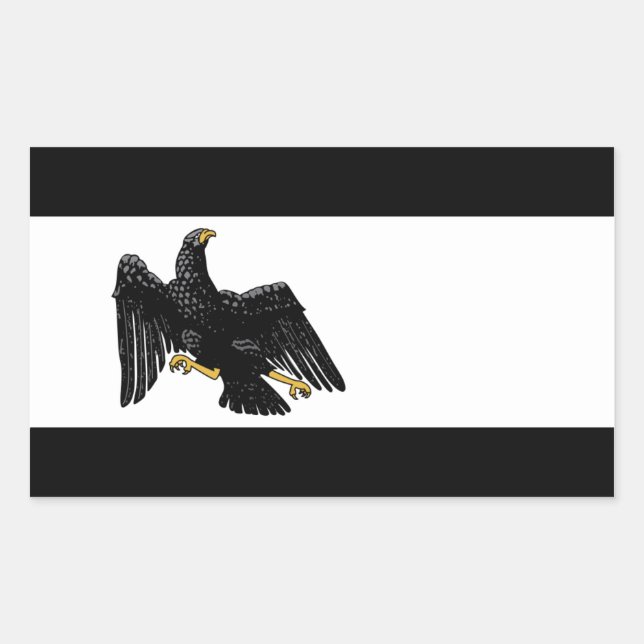 Sticker Rectangulaire Drapeau de l'État libre de Prusse (Devant)