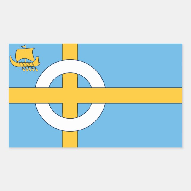 Sticker Rectangulaire Drapeau de l'île de Skye, ÉCOSSE (Devant)