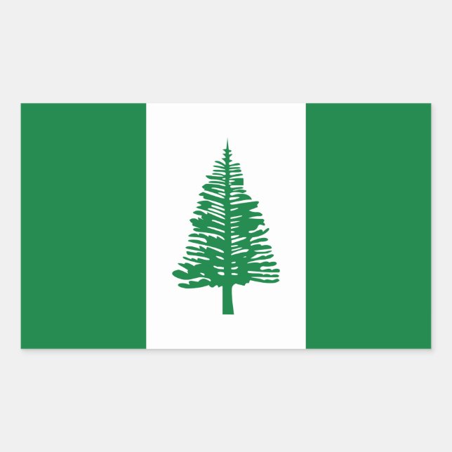 Sticker Rectangulaire Drapeau de l'île Norfolk (Devant)