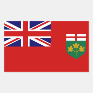 Sticker Rectangulaire drapeau de l'Ontario