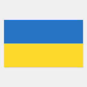 Sticker Rectangulaire Drapeau de l'Ukraine - Drapeau ukrainien - П р а п