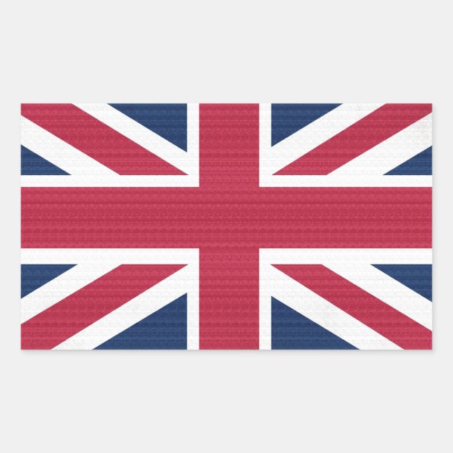 Sticker Rectangulaire Drapeau de l'Union britannique Union Jack Patrioti (Devant)