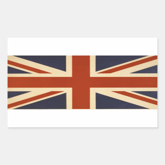 Sticker Rectangulaire Drapeau de l'Union britannique vintage