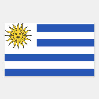 Sticker Rectangulaire drapeau de l'Uruguay