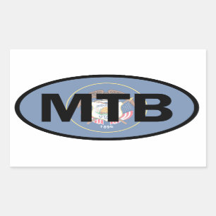 Sticker Rectangulaire Drapeau de l'Utah VTT