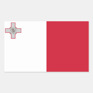 Sticker Rectangulaire Drapeau de Malte