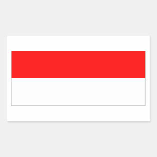 Sticker Rectangulaire Drapeau de Monaco