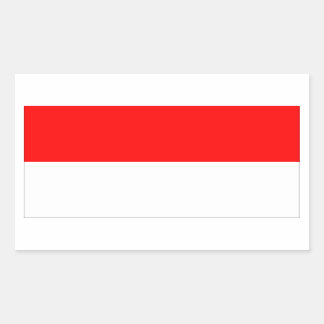 Sticker Rectangulaire Drapeau de Monaco