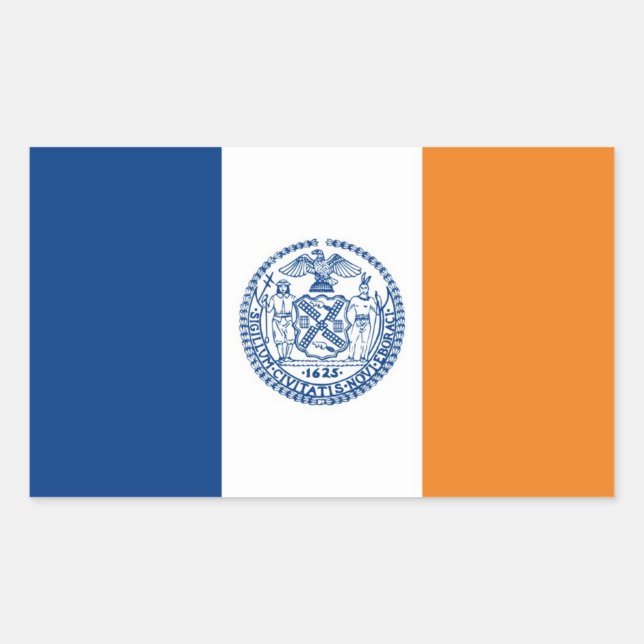 Sticker Rectangulaire drapeau de new york états-unis amérique pays (Devant)