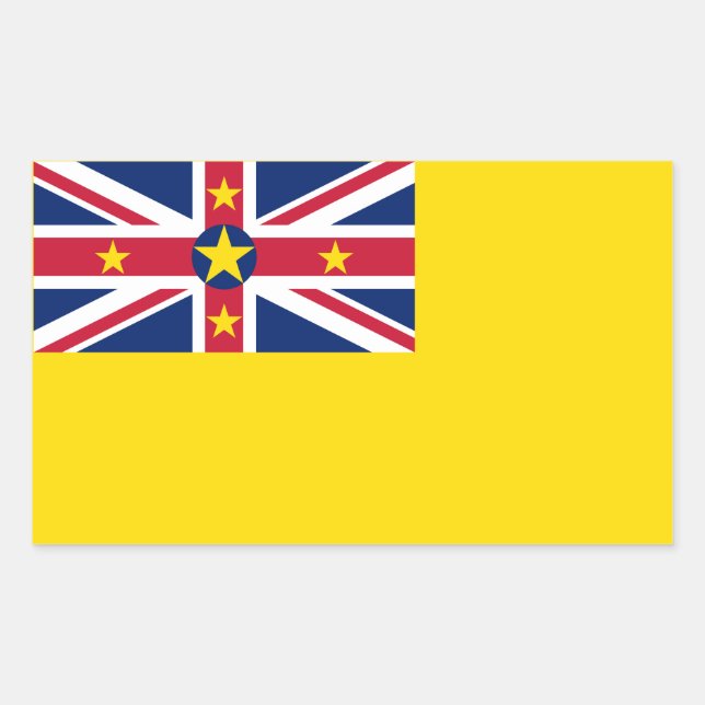Sticker Rectangulaire Drapeau de Niue (Devant)