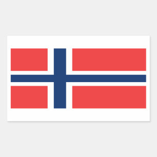 Sticker Rectangulaire Drapeau de Norvège