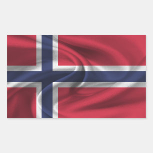 Sticker Rectangulaire Drapeau de Norvège