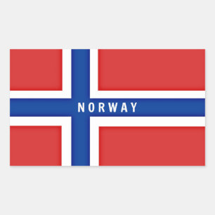 Sticker Rectangulaire Drapeau de Norway