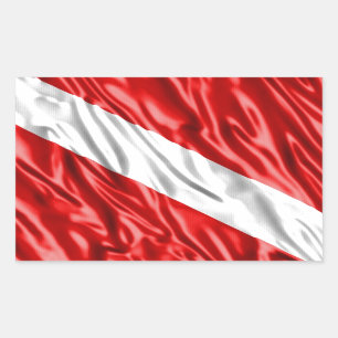 Sticker Rectangulaire Drapeau de plongeur