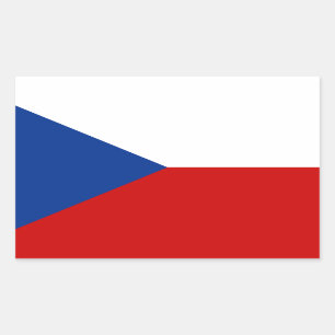 Sticker Rectangulaire Drapeau de République Tchèque