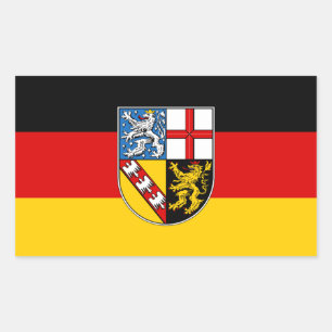 Sticker Rectangulaire Drapeau de Sarre