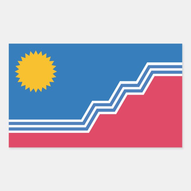 Sticker Rectangulaire Drapeau de Sioux Falls, Dakota du Sud (Devant)