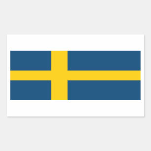 Sticker Rectangulaire Drapeau de Suède