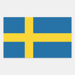 Sticker Rectangulaire drapeau de suède