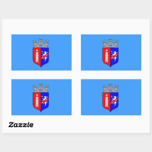 Sticker Rectangulaire Drapeau de Tirana, Albanie