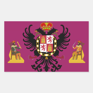Sticker Rectangulaire Drapeau de Tolède (Espagne)