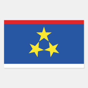 Sticker Rectangulaire Drapeau de Vojvodina