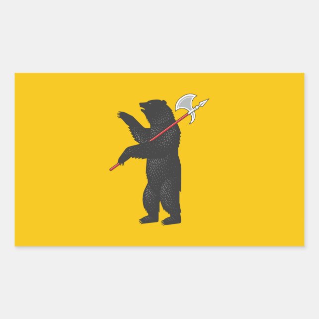 Sticker Rectangulaire Drapeau de Yaroslavl oblast (Devant)