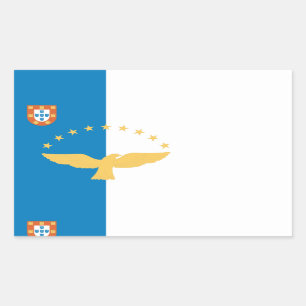 Sticker Rectangulaire Drapeau des Açores