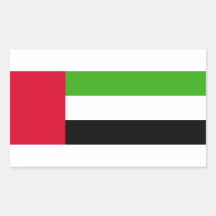 Sticker Rectangulaire Drapeau des EAU Emirats Arabes Unis
