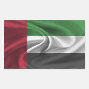 Sticker Rectangulaire Drapeau des Émirats arabes unis