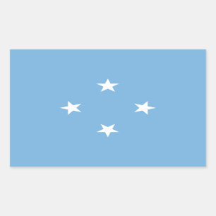 Sticker Rectangulaire Drapeau des États fédérés de Micronésie