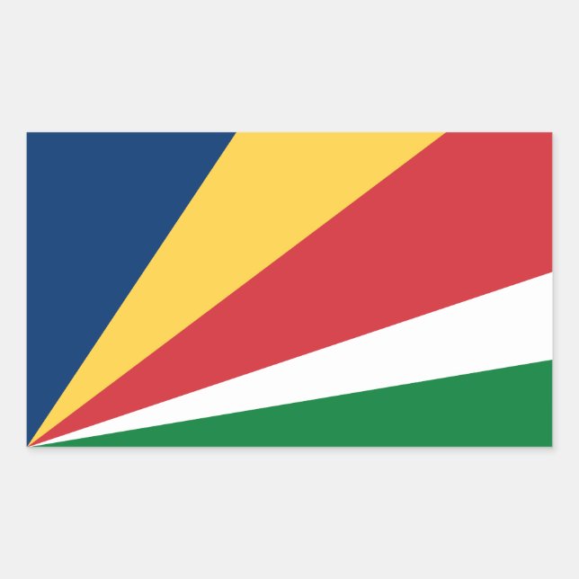Sticker Rectangulaire Drapeau des Seychelles (Devant)