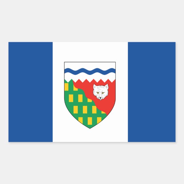 Sticker Rectangulaire Drapeau DES TERRITOIRES DU NORD-OUEST (Devant)