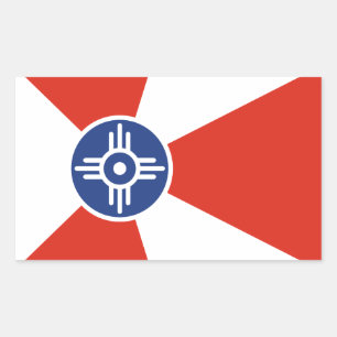Sticker Rectangulaire Drapeau des TIC Wichita Kansas