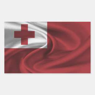 Sticker Rectangulaire Drapeau des Tonga