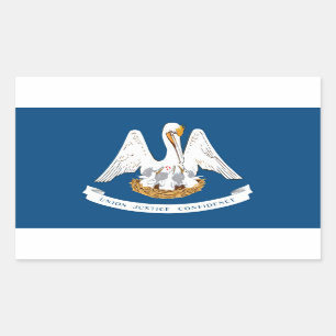 Sticker Rectangulaire Drapeau d'état de la Louisiane